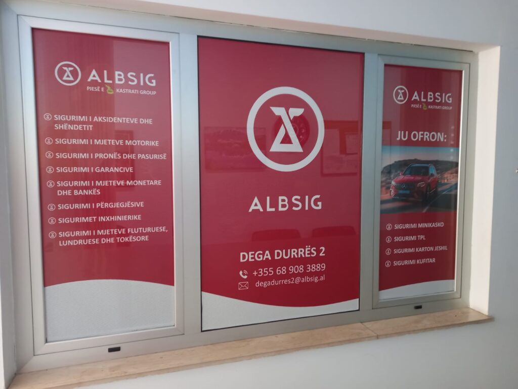 Materiale Reklamash Veshje xhamash me adeziv rrjetë - Luis Print Official