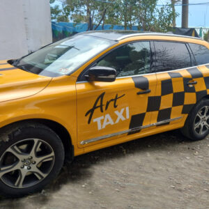 Veshje taxi me adeziv cut